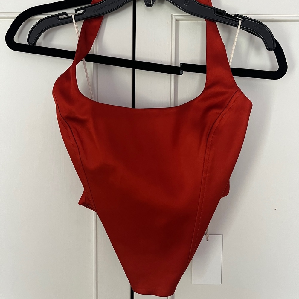 Aritzia Burnt Orange corset